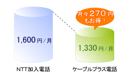 ケーブルプラス電話の特徴